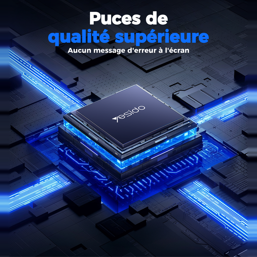 Puces de qualité supérieure, aucun message d'erreur à l'écran