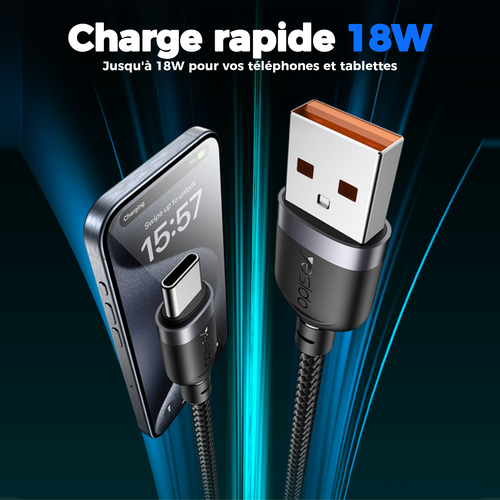 Charge rapide 18W pour téléphones et tablettes