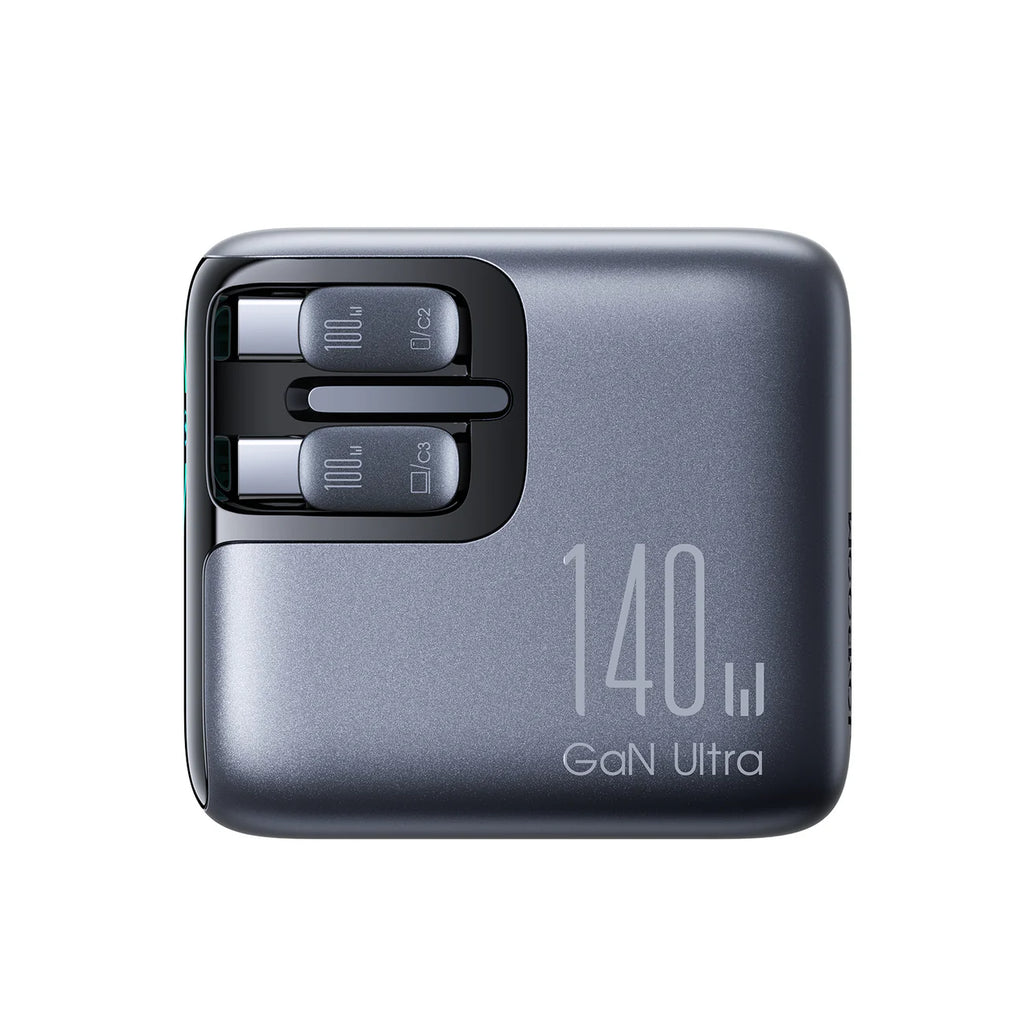 Chargeur GaN JOYROOM PODIX 140W - Station de Charge 5 Ports avec Câbles Rétractables et Écran LCD