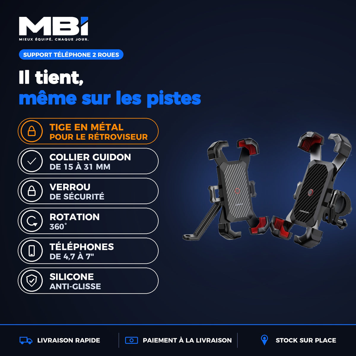 Récapitulatif MBI du support téléphone 2 roues