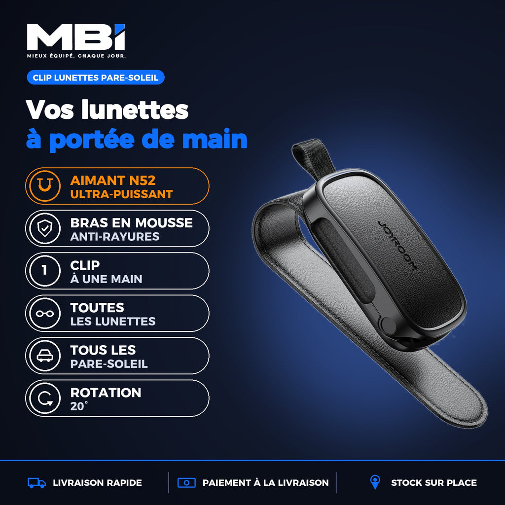 Récapitulatif MBI du clip lunettes
