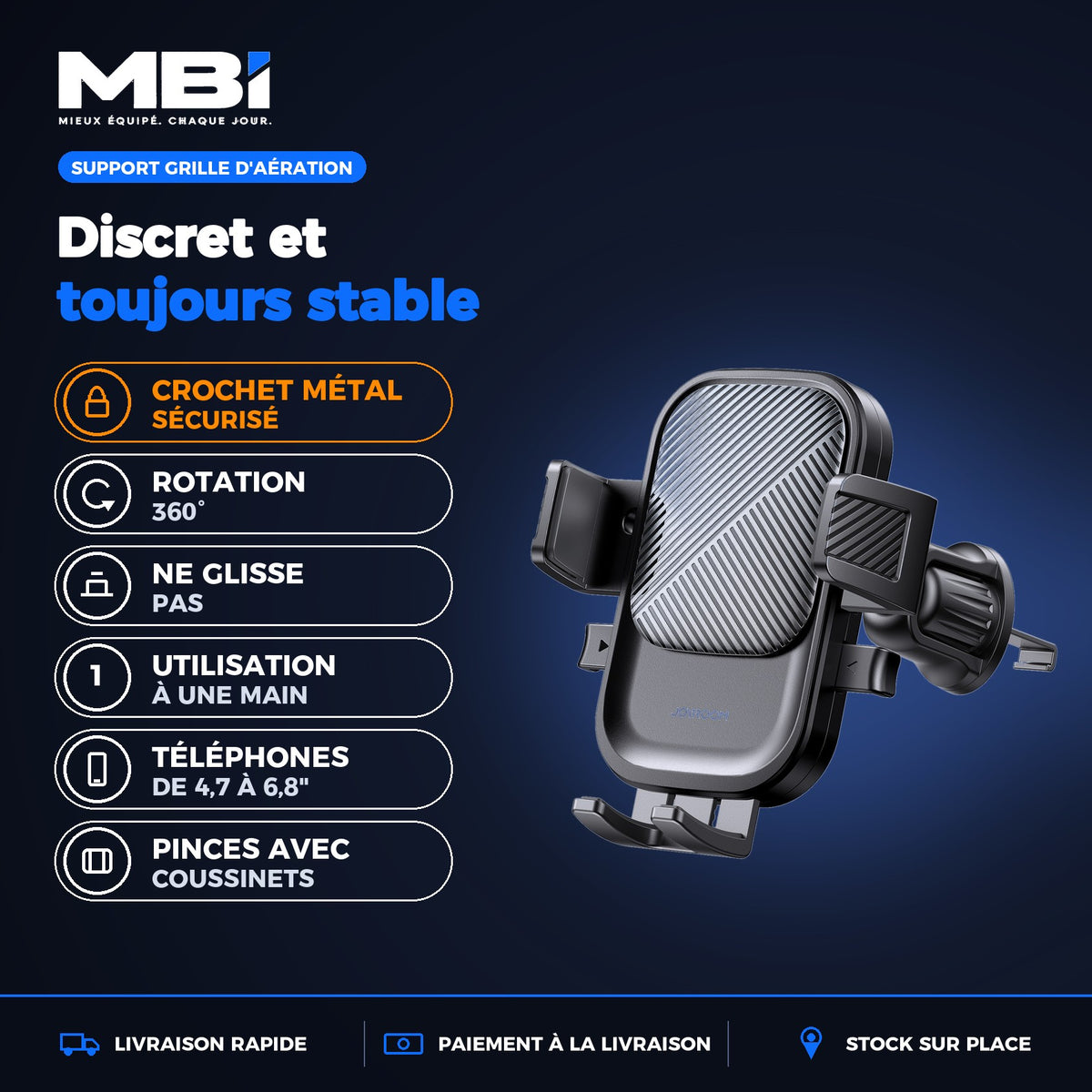 Récapitulatif MBI du support grille d'aération