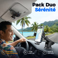 Pack Duo Sérénité support tableau de bord + clip lunettes