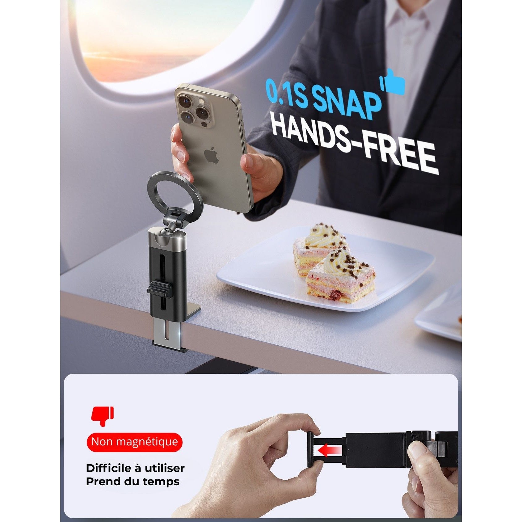 Support de smartphone magnétique universel – vue 3